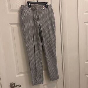 Anne Klein Black and White Patterned Pants
